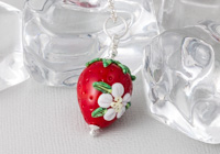 Lampwork Strawberry Pendant