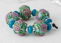 Flower Lampwork Bead Set alternative view 2