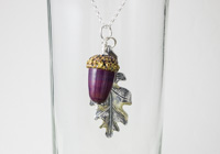 Acorn and Leaf Pendant Necklace alternative view 2