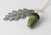 Acorn and Leaf Pendant