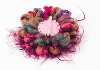 Pink Fluffy Flower Brooch alternative view 1