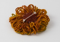 Ochre and Green Flower Brooch alternative view 1