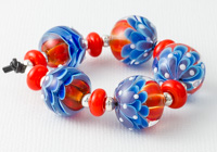 Zingy Lampwork Dahlia Beads alternative view 1