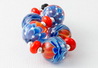 Zingy Lampwork Dahlia Beads alternative view 2