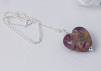 Multi Coloured Pink Heart Necklace alternative view 2