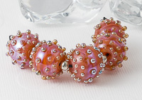 Pink Dotty Lampwork Beads alternative view 1