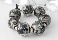 Black Sparkle Lampwork Beads alternative view 1