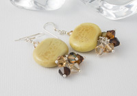 Honey Pebble Lampwork Earrings alternative view 1