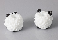 Lampwork Sheep Beads alternative view 1