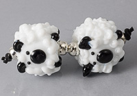 Lampwork Sheep Beads alternative view 2