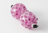 Pink Dahlia Lampwork Beads alternative view 2