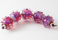 Fuchsia Lampwork Bumpy Beads alternative view 1