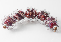 Burgundy Lampwork Bumpy Beads alternative view 1