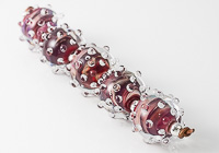 Burgundy Lampwork Bumpy Beads alternative view 2