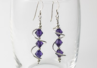Purple Cosmic Crystal Earrings alternative view 1