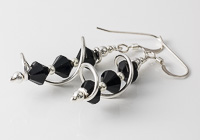 Black Cosmic Crystal Earrings