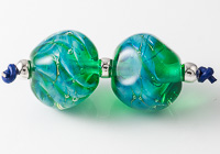 Green Lampwork Beads