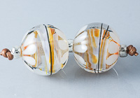 Swirly Lampwork Dahlia Beads