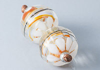 Swirly Lampwork Dahlia Beads alternative view 1