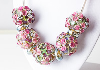 Lampwork Flower Bead Necklace