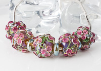 Lampwork Flower Bead Necklace alternative view 2