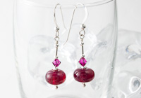 Sterling Silver Earrings "Ruby"