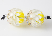 Red Dahlia Lampwork Beads