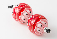 Red Dahlia Lampwork Beads alternative view 1