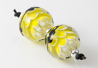 Yellow Dahlia Lampwork Beads alternative view 1