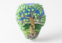 Tree Landscape Lampwork Bead