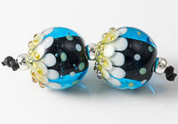 Dotty Dahlia Lampwork Beads