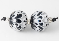 Black Dahlia Lampwork Beads