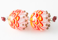 Dahlia Lampwork Beads