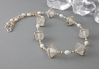 "Vanilla Frost" Lampwork Necklace "Vanilla Frost" Lampwork Necklace