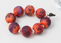 Orange Stone Tumbled Glass Beads alternative view 1