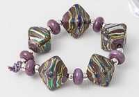 Purple Lampwork Bicone Beads alternative view 1