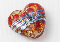Glittery Heart Lampwork Bead alternative view 1