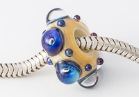 Silver Glass Lampwork Charm Bead