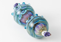 Silver Glass Dahlia Lampwork Beads alternative view 1