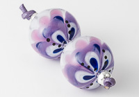 Purple Dahlia Lampwork Beads alternative view 2