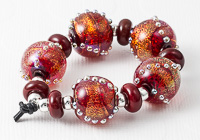 Red Dichroic Lampwork Beads alternative view 1