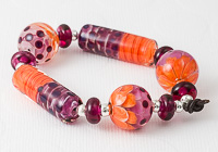 Orange and Purple Lampwork Beads alternative view 1