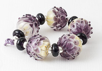 Purple Dahlia Lampwork Beads alternative view 1