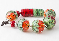 Red and Green Melon Bead Collection alternative view 2