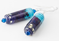 Purple Tubular Lampwork Earrings alternative view 1