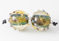 Dichroic Dotty Lampwork Beads