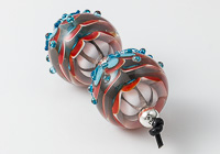 Turquoise and Red Dahlia Beads alternative view 1