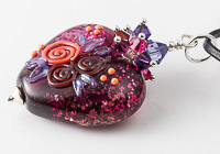 Pink Heart Lampwork Pendant alternative view 2