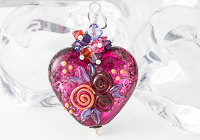 Pink Heart Lampwork Pendant alternative view 1