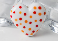 Lampwork Flower Heart Bead alternative view 1